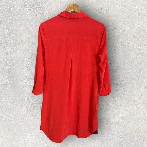 Title Nine Women’s Medium Coral Nimblene Quarter Zip Performance Dress Stretch M - Picture 2 of 7